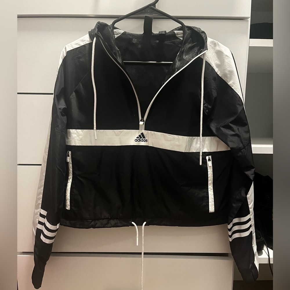 Adidas XS cropped water resistant hoodie